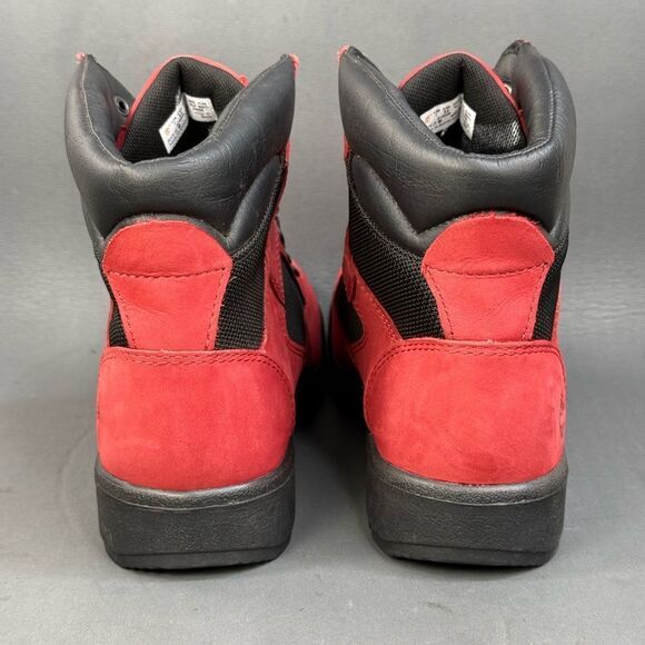 Timberland 6-Inch Waterproof Field Boot Red/Black Nubuck women size 7 - Picture 4 of 8